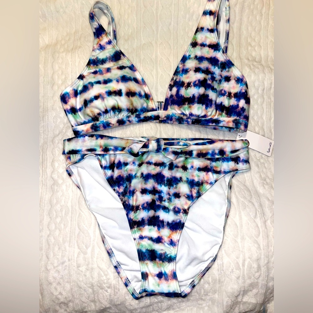 Splendid Two piece swimsuit tie dye NWT Size Large